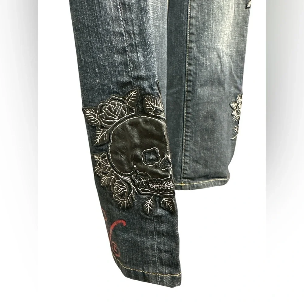 Vintage Ed Hardy skull embellished jeans - Picture 2 of 13